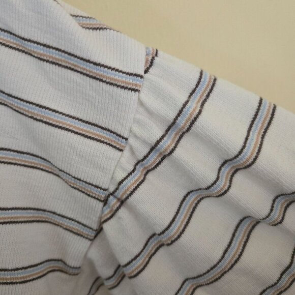 Madewell Striped Puff Drop Shoulder Balloon Sleeve Striped Top 2022 Size M - Picture 10 of 14